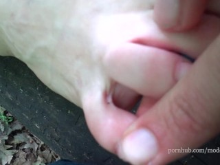 She allowed_her dirty feet to be licked in public in the city park