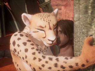 Realisitc furry suit domination