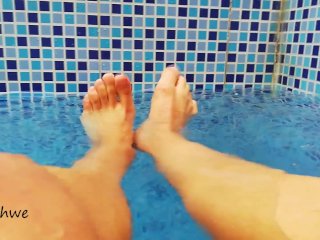 Feet In The Pool With Water