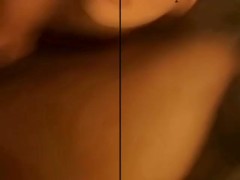 Petite Aussie brunette face slapped while sucking cock 
