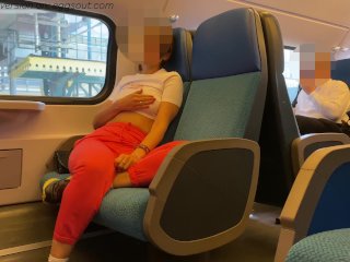 CRAZY Slut Teen Gets Dirty on the Train and Gives Me a Blowjob Among the_Passengers - SUBITA&ENG