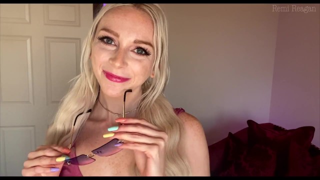 640px x 360px - JOI POV Cute Blonde gives you Handjob in Shiny Bathing Suit & Sunglasses  RolePlay - Remi Reagan - Pornhub.com