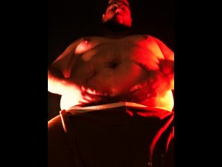 Bear In Overalls Shakes Belly, Moans And Strips