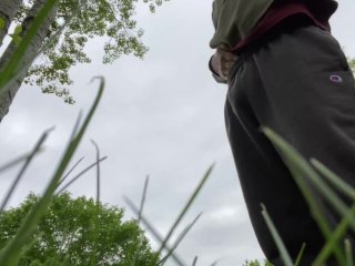 Desperate Accident Avoided Pissing At A Packed Park I Got Caught But Still Finished Watch Until End
