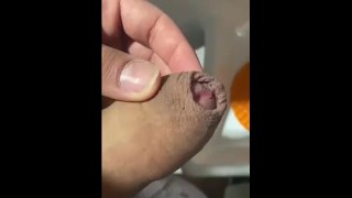 Cumming I Got Horny After Dribbling Piss In An Airport Urinal So I Jerked It