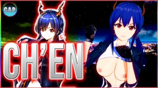 Cute Anime Waifu Furry Gamer 3D Hardcore POV Cosplay CHEN Hentai Arknights Sex