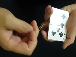 Rubber Band vs Card_Magic Trick And How To Do