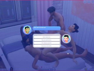 HUSTLER Lets Play #6 - Momi_Masturbating On_Stream - 420 House Party Orgy - SIMS 4 Gameplay