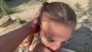 Cum In Mouth Blowjob In A Forest In Spain