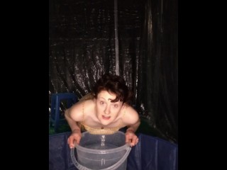Irish Grirl does a SwirlyWedgie in_a Bucket of Water