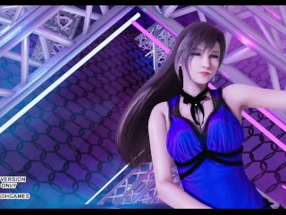 [MMD] T ara - NumberNine Aerith Tifa Lockhart Purple Dress Final Fantasy 7 Remake Hot Kpop Dance