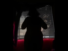 bbw teen shows off sexy silhouette