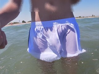 People On The Beach Freak Out When I Get Wet In Shorts