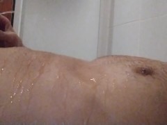 PISSING IN SHOWER - I DRINK PISS AND CUM ON MY SELF