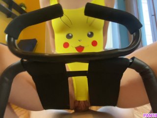 Step Sister Rides Me On Sex Chair In Pikachu Costume And Gets A Load Of Cum In Her Meaty Pussy