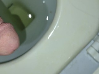 Peeing nd horny in public hotel bathroom