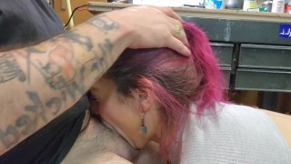 Gagging Garage Fun With Gagging Squirting And A Huge Facial