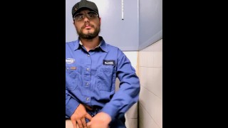 Masturbation At Work There Was A Massive Cumshot In The Bathroom