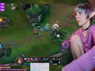 Tricky Nymph Dominates Their League of_Legends Game LIVE on Chaturbate!