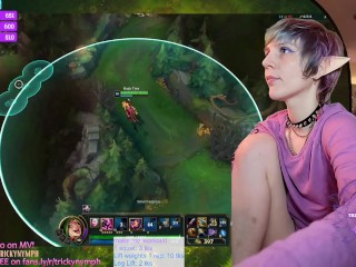 Tricky Nymph Dominates their League of Legends_Game LIVEon Chaturbate!