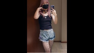 Crossdresser // Slutty Sissy Wearing Sexy Lingerie And Masturbate While Wating For Her Sugar Daddy