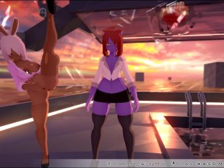 Hotglue [Pornplay Hentai Game] Ep.4 Lesbian Catgirl Scissoring