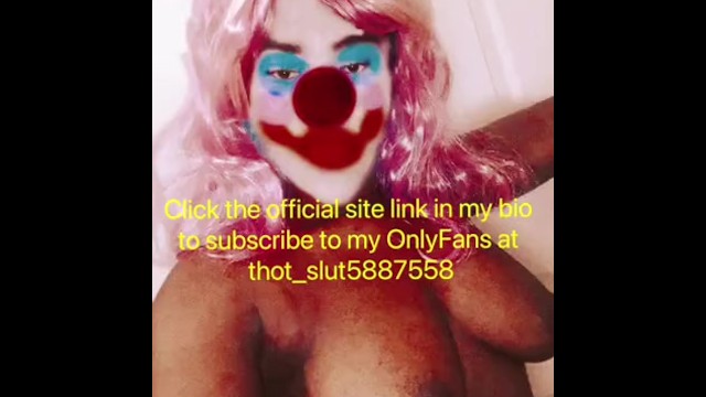 Sexy Clown Shows Off Huge Tits On Slide Show 9877