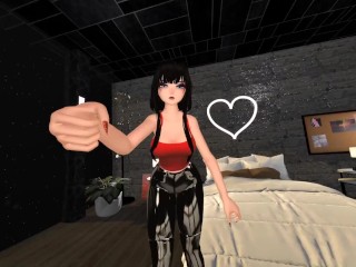 Goth Vtuber Testing Full Body Tracking inVR for the first time with varying results_[SFW]