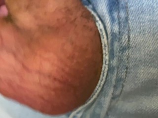Hot Guy Masturbating_through Jeans while Moaning, Precumming, Dirty Talkingand Intense Orgasm - 4K