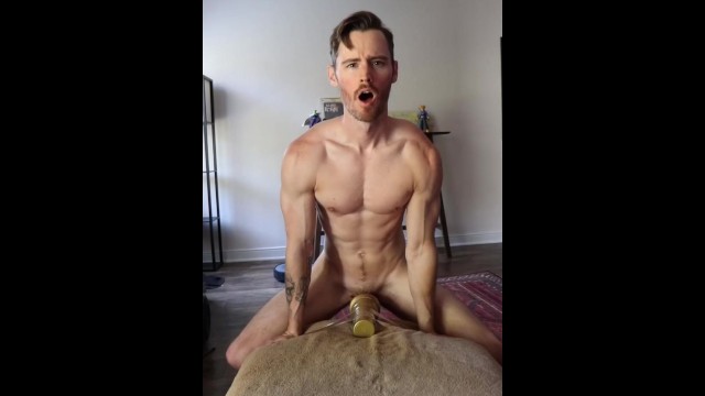 Dan Benson Fucks His Fleshlight And Shows Off His Muscles