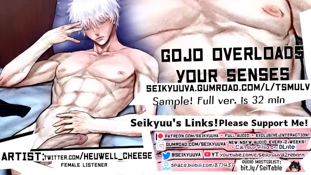 640px x 360px - Gojo Satoru X Listener - INFINITE PLEASURE (Jujutsu Kaisen ASMR) Art:  Twitter @Heuwell_cheese - Pornhub.com