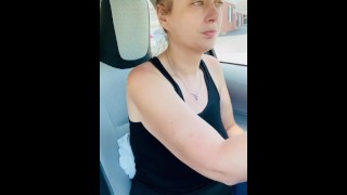 Driving MILF Drives With Tits In The City