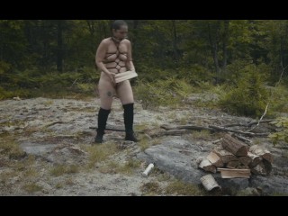 BDSM Humilation_Slave Training - Shock Collar, Carrying Wood, Exercises, Sucking Dick While Pissing