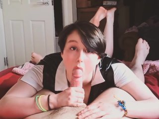 Cute Teen Fist Time Riding Step Daddy's Cock! Eye RollingOrgasms