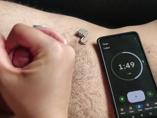 Four fingers,four minutes for cuck to cum