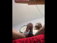 Shooting a huge nut over my table (Full vid on OF and many vids)