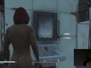Naked and NOT Afraid~! Episode 001. (Fallout 4 Survival Mode with_Mods~!) w/Facecam_and commentary~!
