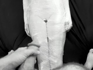 Plastic Wrap Mummification: The NASTY Version - Hard Fuck& Piss and Squirting_Bdsmlovers91