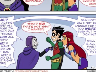 Teen_Titans Emotional Sickness PT. #3 - Robin Fuck Ravin while starfire_watch