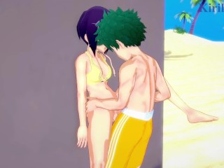 Kyoka Jiro and Izuku Midoriya have intense sexon the beach. - My Hero_Academia Hentai