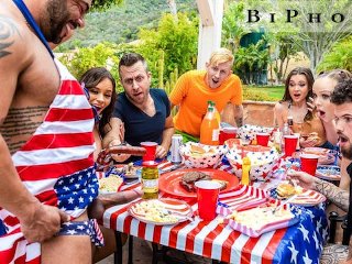 Biphoria - Hot Af 4Th Of July Bi Orgy Pool Party