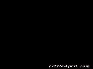 Little April goes outdoors_to masturbate