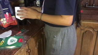 Cum While Asian Cafe Is In Need She Peed In The Kitchen