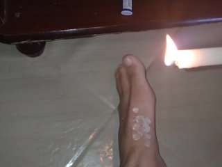 Hardcore Burning Candlle On My Feet/ Hot Bdsm Fetish