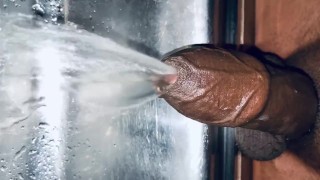 Long clear sink pissing after Cumshot in the morning @Burdi69 watch me