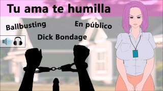 Dominatrix Rol JOI CBT Your Lover Humiliates You At A Party Audio In Spanish