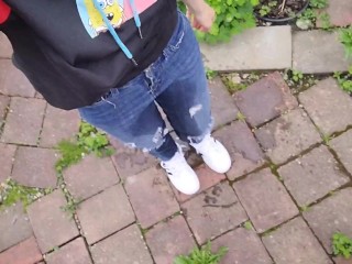 Nerdy_Faery Ripped Jeans Wetting Compilation