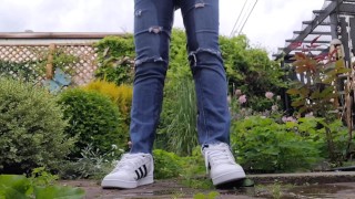 Wetting Compilation Of Nerdy Faery Ripped Jeans