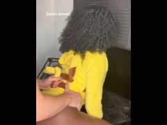 Black Girl get fucked in here pikachu outfit 
