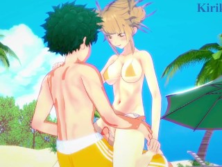 Himiko Toga_and Izuku Midoriya have intense sex on the beach. - My Hero_Academia Hentai